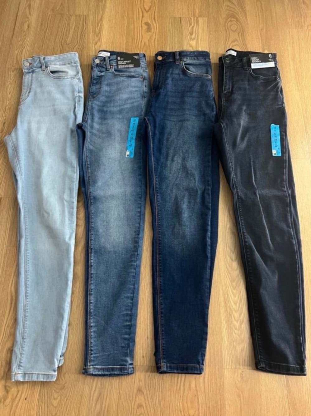 Primark Women's Skinny Jeans - Light Blue, Mid Blue, Dark Blue, Black